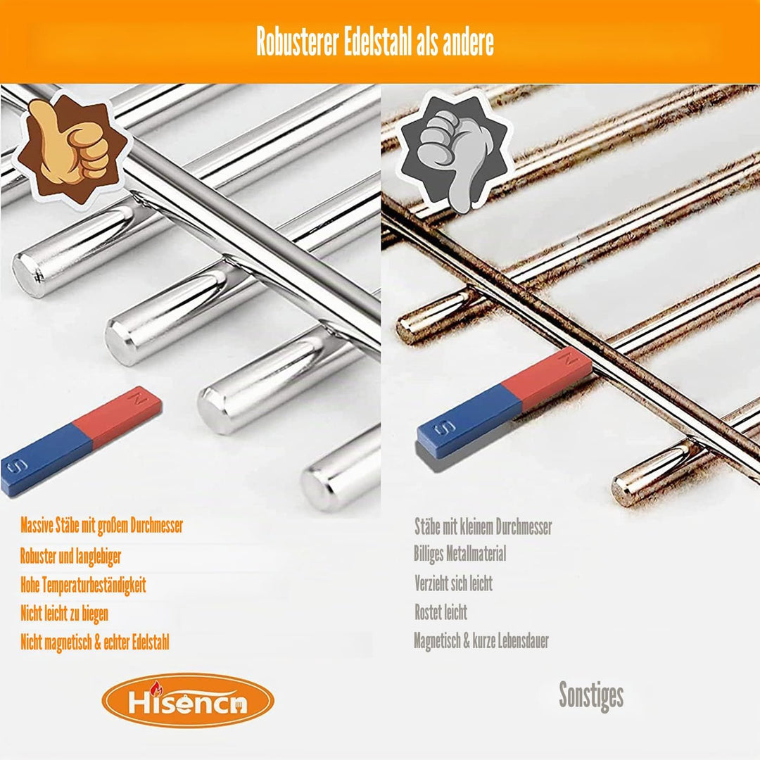 Hisencn 7639 Grillroste für Weber Spirit 300 Serie E310, E320, S310 S320, 43.9cm Edelstahl Gitter fü