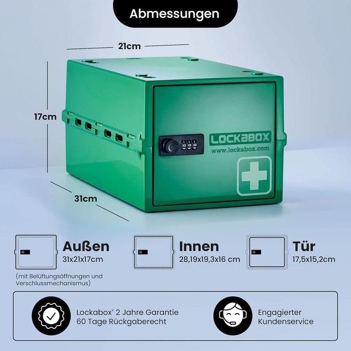 Lockabox One™ | Kompakte Abschliessbare Box aus Polycarbonat mit Zahlenschloss für mehr Sicherheit z