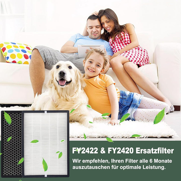FY2420/30 Filter Kompatibel mit Philips Luftreiniger AC2882, AC2887, AC2889 & AC3829, Serie 2000 und