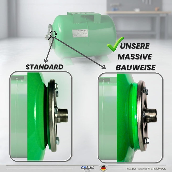 Membrankessel 100 L Druckkessel Stahltank Hauswasserwerk Druckbehälter max. 16 Bar Druck