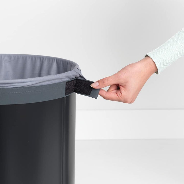 Brabantia Wäschebox mit Korkdeckel, Schwarz, 60 L 60L Wäschebox mit Korkdeckel Matt Black, 60L Wäsch