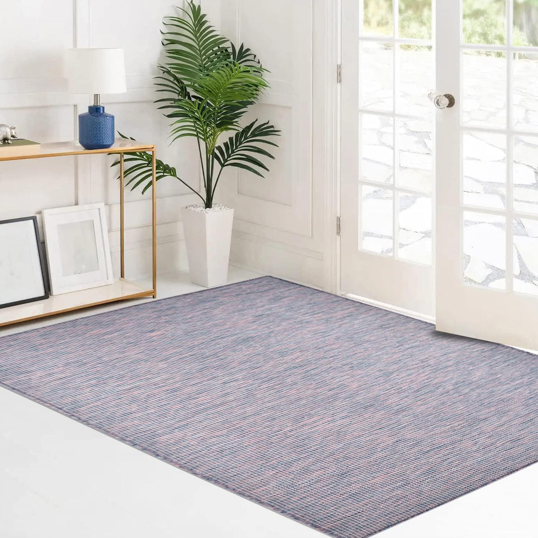 payé Outdoor Teppich Wetterfest - Blau-Pink - 240x340cm - Küche Badezimmer Balkon Garten Terrassente