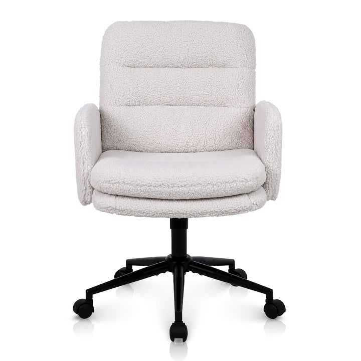Youhauchair Schreibtischstuhl, Schminktisch Stuhl aus Kunstpelz, Bequemer Drehstuhl Schreibtisch Stu