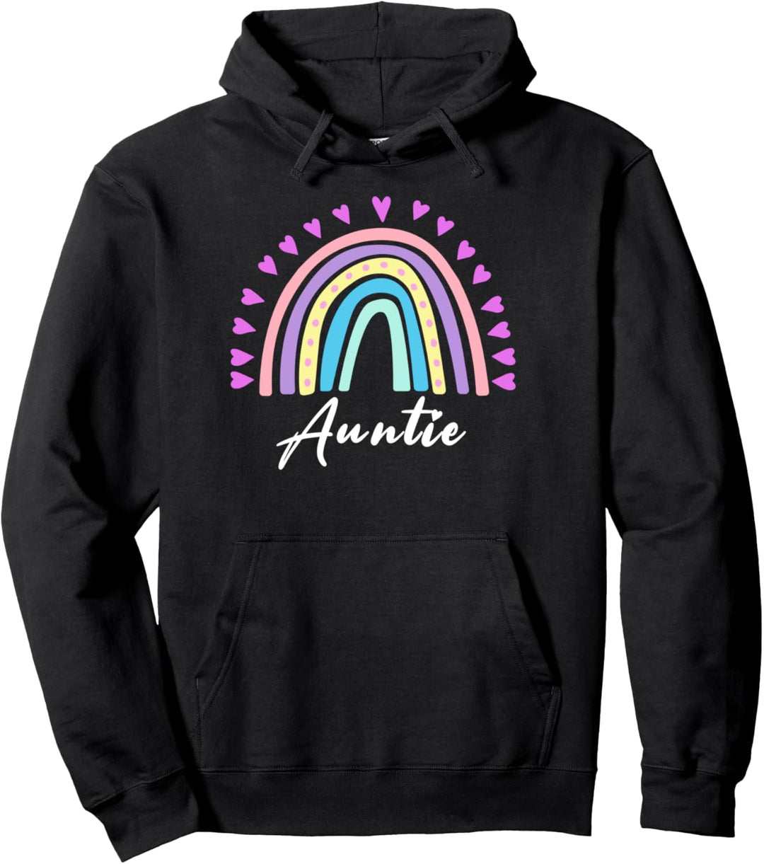 Rainbow Auntie, Regenbogen-Tante, Pastellfarben Pullover Hoodie