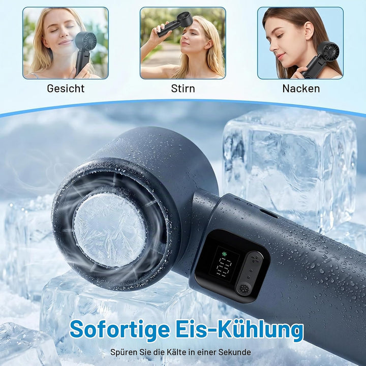 Kssvzz Tragbarer Handventilator mit Kühlplatte, Mini-Turboventilator | 15000 U/min, 1-100 Stufen, 60