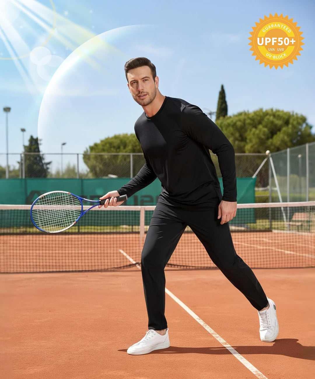 Boyzn 1, 3 or 5er Pack Herren Langarmshirt T-Shirts, UPF 50+ UV Schutz Schnelltrocknend Funktionsshi