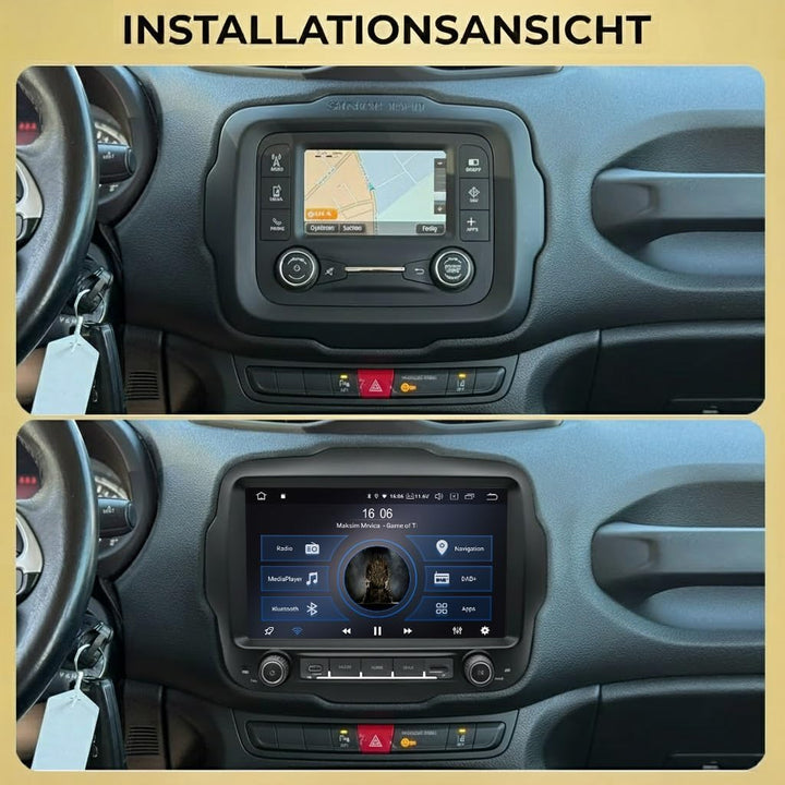 M.I.C. AJ9-L2 Android 14 Autoradio mit Navigation: MediaTek MT6765V, 4GB+64GB, 9 Zoll QLED Display,