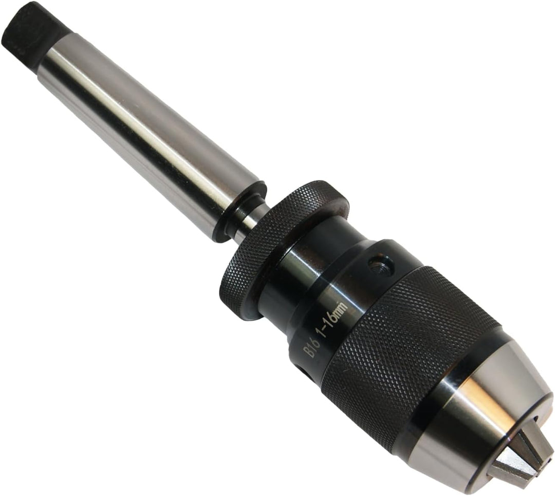 Schnellspannbohrfutter B16 1-16 mm mit MK2 Kegeldorn inkl. Austreiblappen + Austreibkeil Bohrfutter