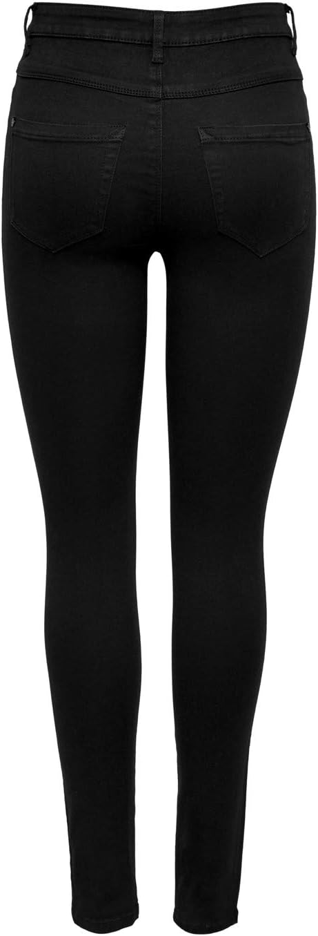 ONLY Female Skinny Jeans ONLROYAL Mittlere Taille Skinny Fit Jeans XS / 34L Schwarz, XS / 34L Schwar