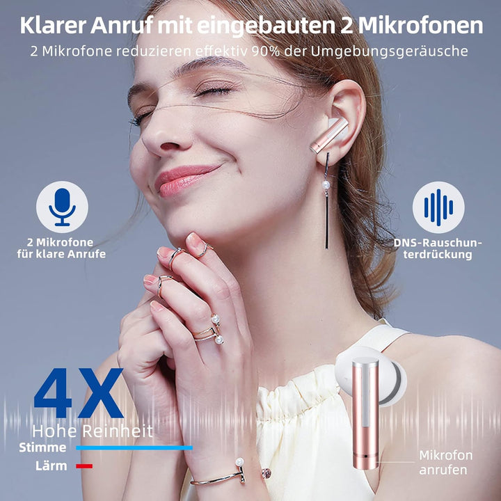 Ulfsaar Bluetooth Kopfhörer in Ear, 2023 Neue kabellose Bluetooth 5.3 HiFi Stereo Sport Ohrhörer mit
