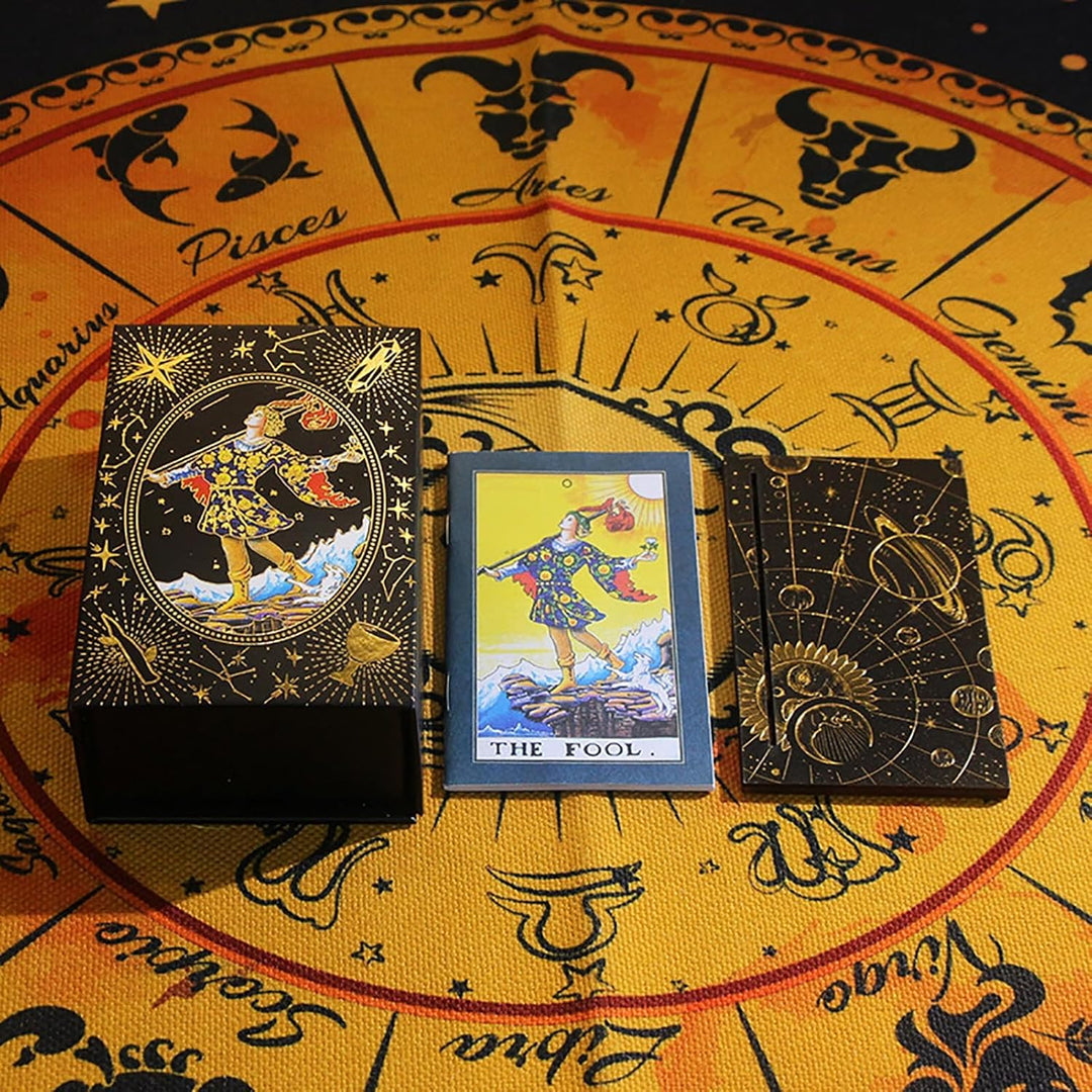 Tarotkarten - Tarot Karten für Anfänger - Wasserdichtes PVC-Material - Tarot Cards - mit Buch - Engl