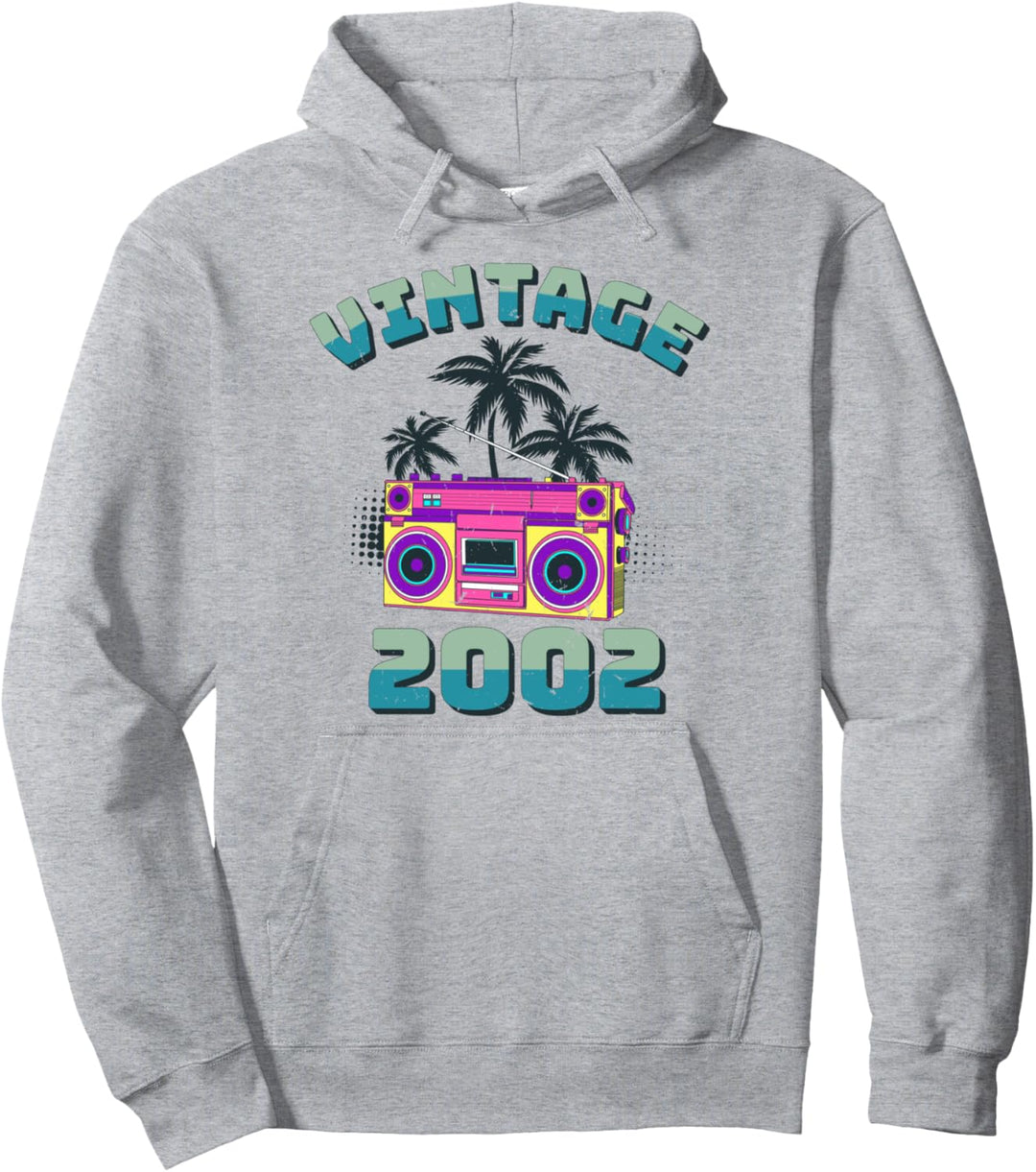 18 Geburtstag Mann Frau Vintage 2002 Jahrgang Geschenk Retro Pullover Hoodie