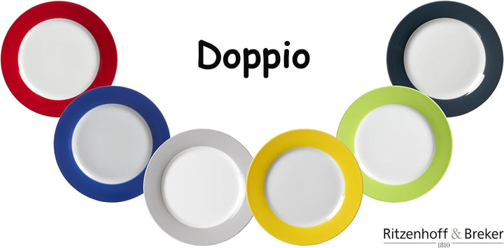 Tafelservice Doppio, 8-teilig, Anthrazit Anthrazit Tafelservice, Anthrazit Tafelservice