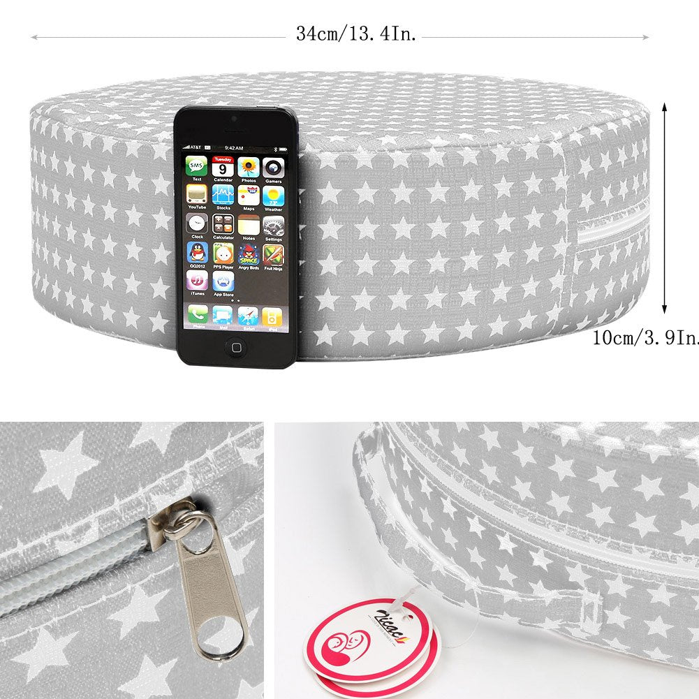 Zicac Sitzerhöhung Sterne Muster Tragbare Sitzerhöhung mit Seitentasche für Kinder Seat Pad