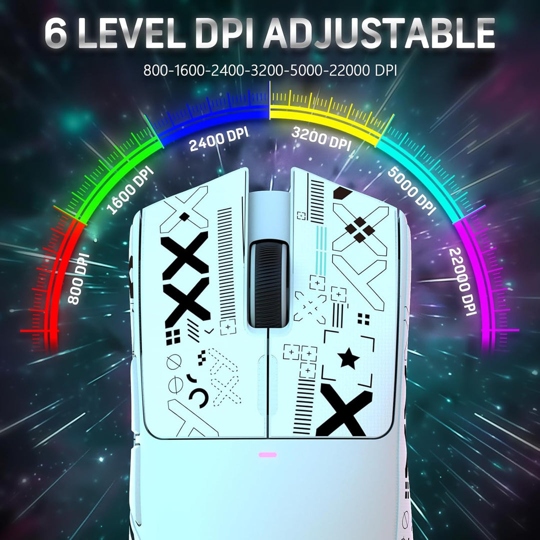LexonElec x Attack Shark X11 Kabellose Gaming-Maus mit RGB Magnetische Ladestation, PixArt PAW3311-S