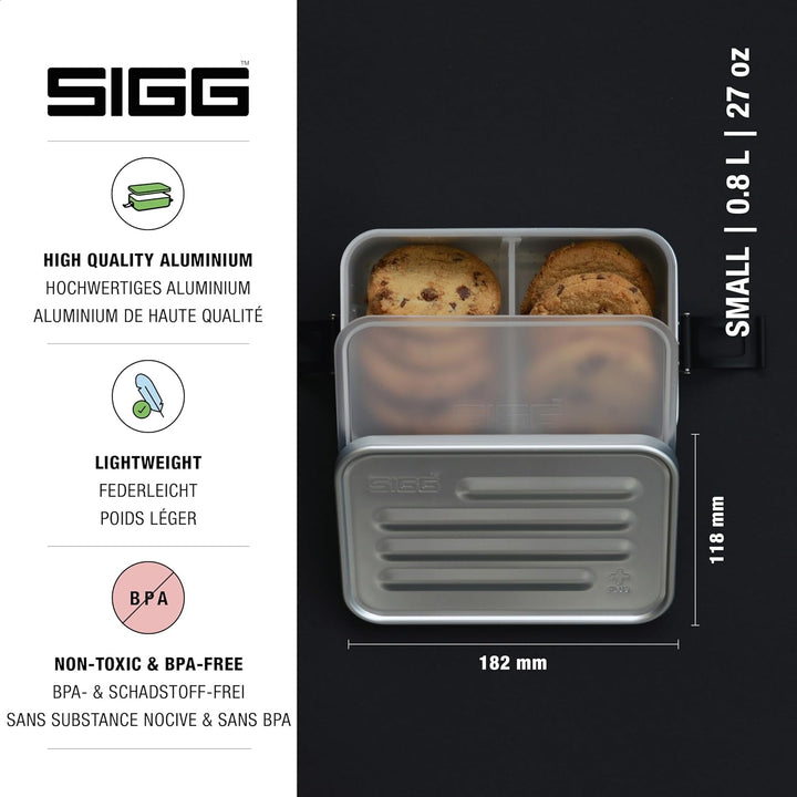 SIGG - Alu Lunchbox Plus - Brotdose Mit Unterteilung - Preisgekrönt - Spülmaschinenfest & Mikrowelle
