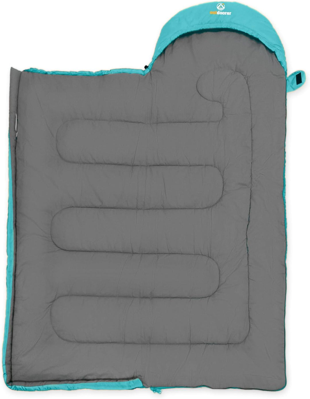 outdoorer Kinderschlafsack Dream Express - Deckenschlafsack für Kinder, mit Baumwolle gefüttert aqua