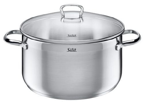 Silit Fleischtopf 20 cm 3,8 Liter Toskana Schüttrand Glasdeckel Edelstahl teilmattiert induktionsgee