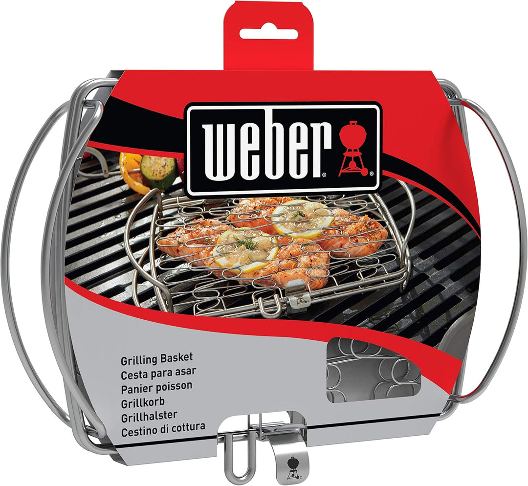 Weber Fisch & Gemüsehalter/Korb - Klein (28 x 20cm), aus Edelstahl, Ideal zum BBQ/Grillen von empfin