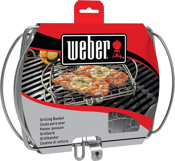 Weber Fisch & Gemüsehalter/Korb - Klein (28 x 20cm), aus Edelstahl, Ideal zum BBQ/Grillen von empfin