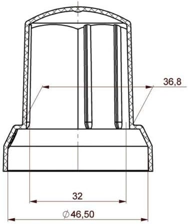 MelTruck® 40x Rot Radmutterkappen Schutz Abdeckung Ø32 mm für hohe Schrauben für LKW