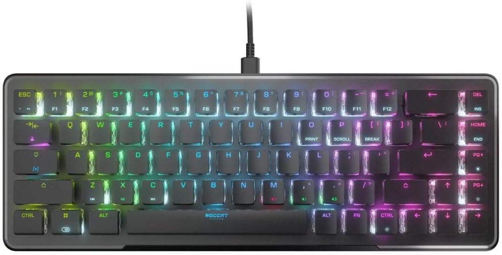 ROCCAT Vulcan II Mini – 65% optische PC-Gaming-Tastatur mit anpassbarer RGB-Beleuchtung, abnehmbares