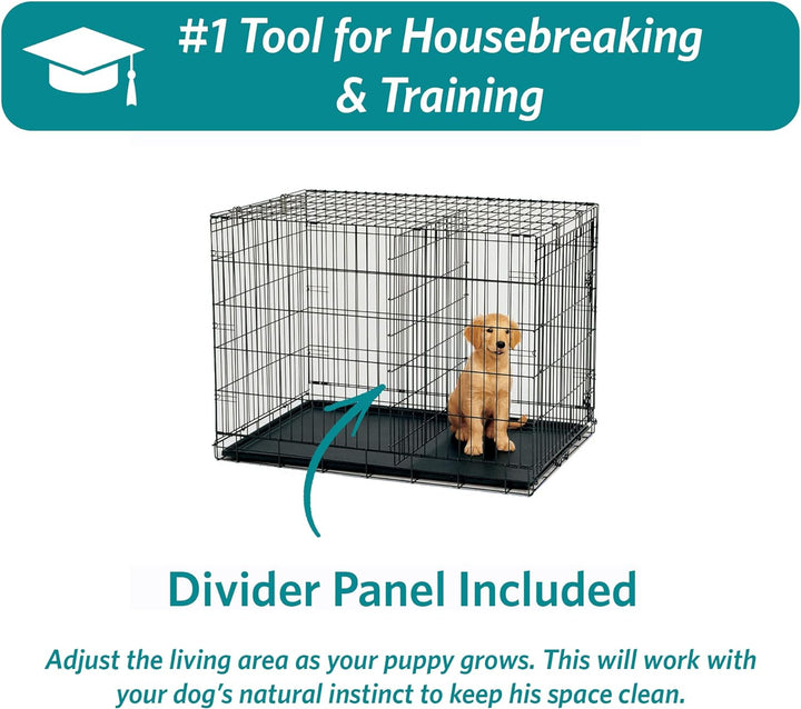 MidWest Homes for Pets iCrate Modell 1524 Hundebox, ca. 61 cm lang, mit Doppeltür, auslaufsicherer B