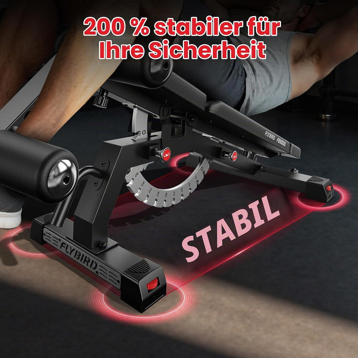 FLYBIRD Multifunktions-Hantelbank, Heimgym-Hochleistungstraining, klappbar &amp; einstellbar, 360~544kg