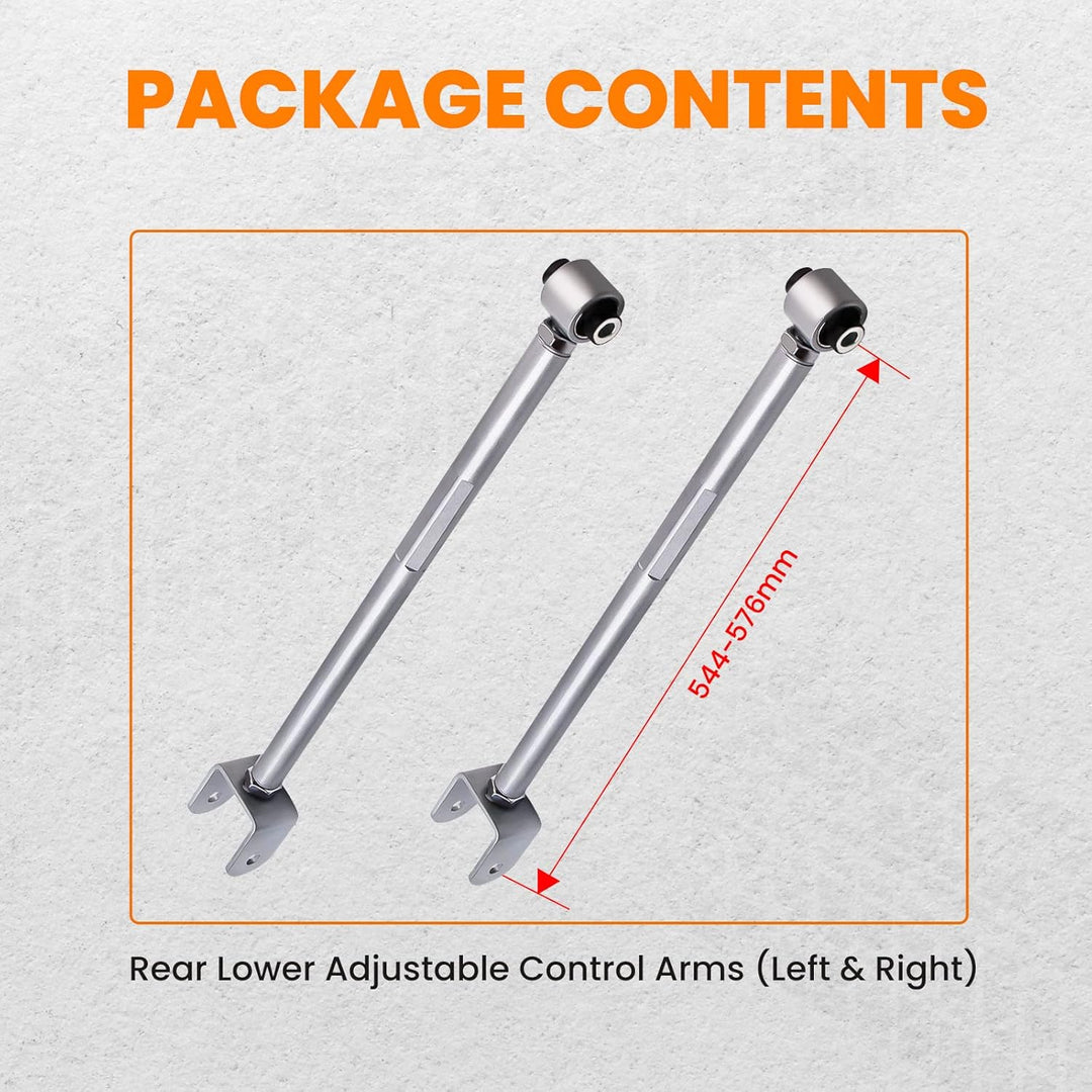 maXpeedingrods Einstellbar Querlenker Querstrebe für E36 E46 M3 Hinten control Arm silber.