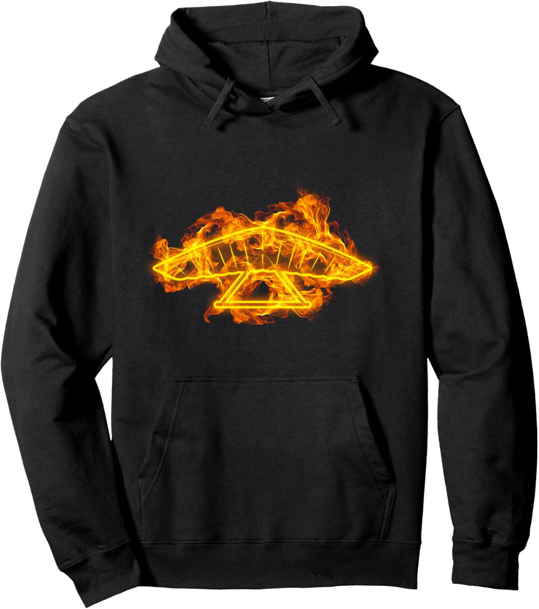 Feuer Gleitschirm Windsegel Flammen Segelflieger Pilot Pullover Hoodie