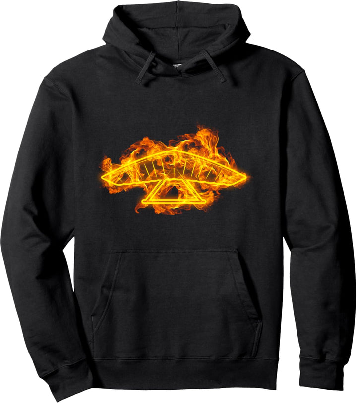 Feuer Gleitschirm Windsegel Flammen Segelflieger Pilot Pullover Hoodie