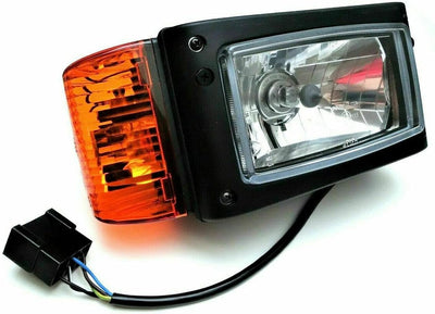 Ml MelTruck® 2x H4 Scheinwerfer mit Blinker 24V für Radlader Baumaschinen Bagger Schlepper JCB Merlo