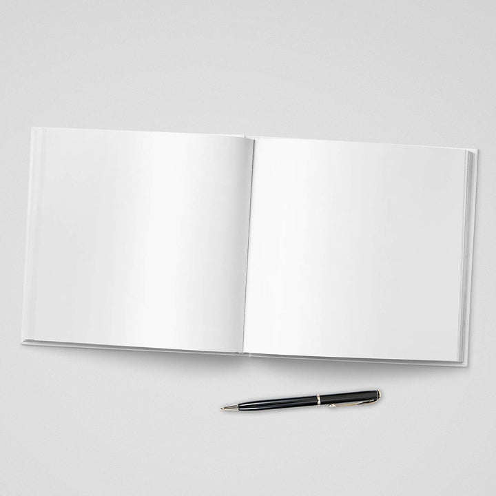 DeinWeddingshop Gästebuch Hochzeit - personalisiert - Hochzeitsgästebuch, Hardcover 21x21 cm (Inhalt