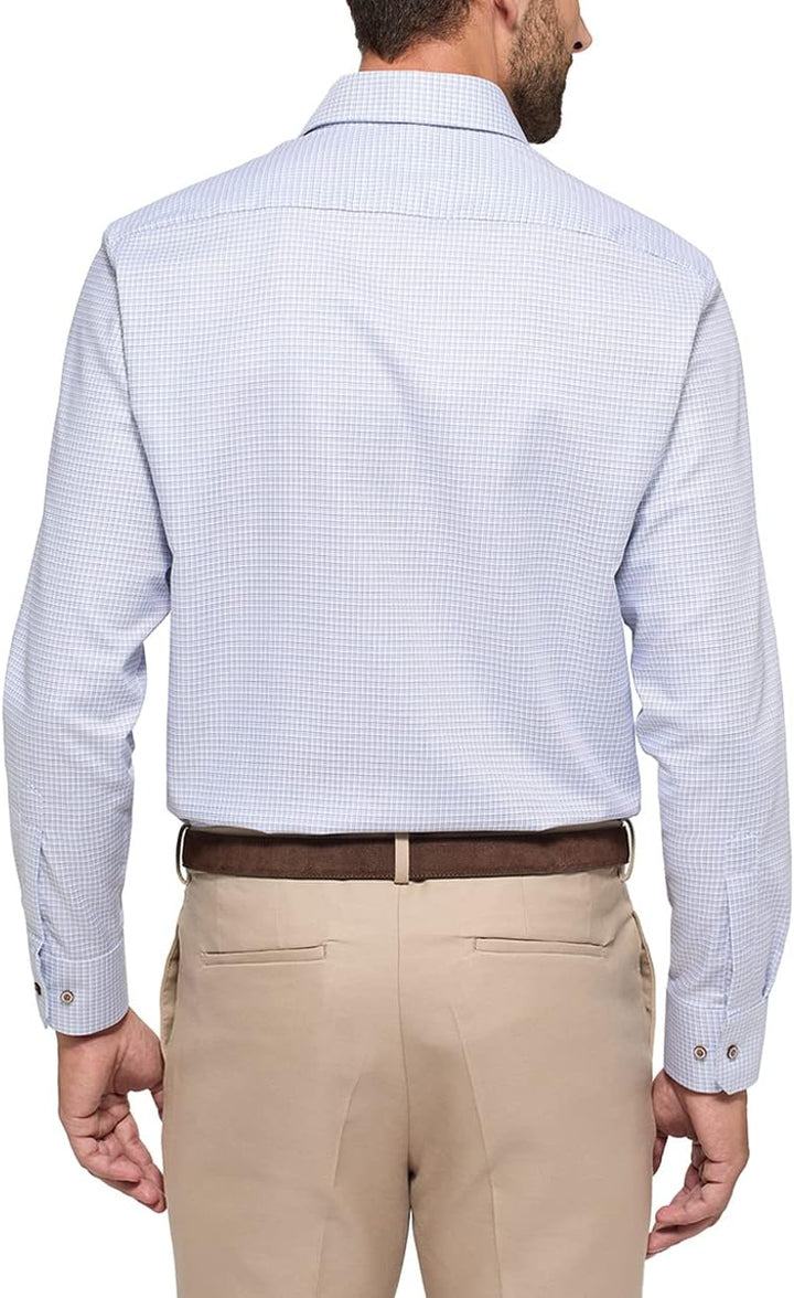 ETERNA Modern Fit Hemd Langarm Haifischkragen Karo blau, 48 Blau
