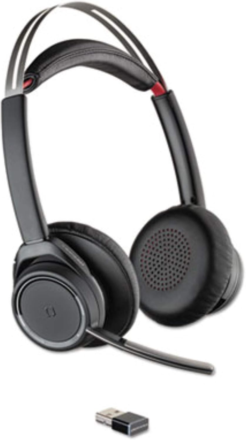 Plantronics Both Ear Headband with Clip with Voyager Focus Charging Station (B825)