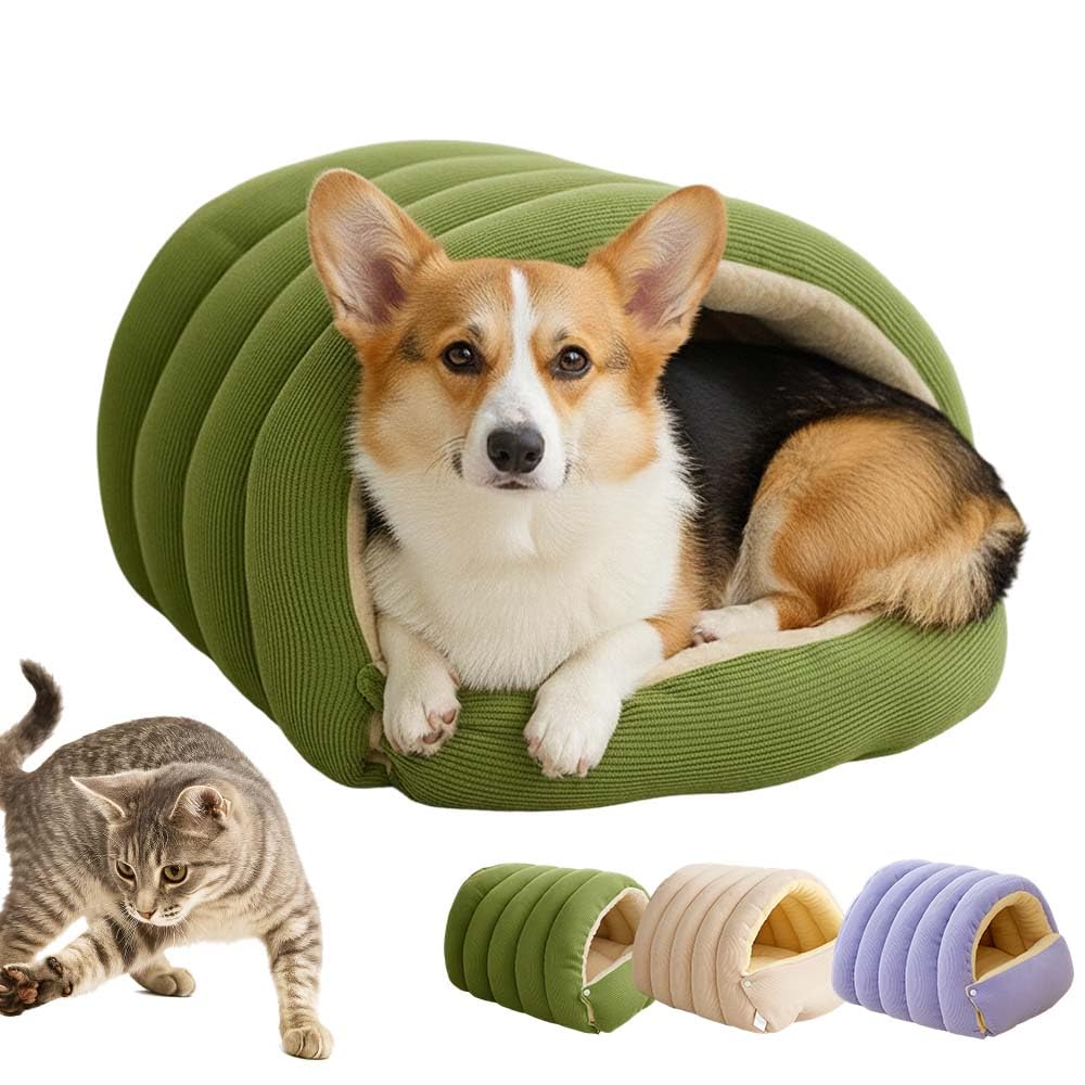 Generisch Katzenbett, Abnehmbar und Waschbar Katzenhöhle Wärmematte Hundehöhle Weiche Bequeme Katzen