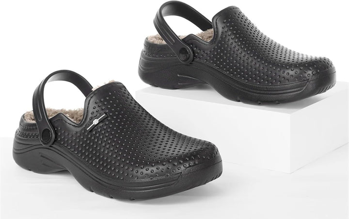 Eagsouni Damen Herren Lined Clogs Winter Hausschuhe Gefüttert Pantoletten Gartenschuhe Wärme Pantoff