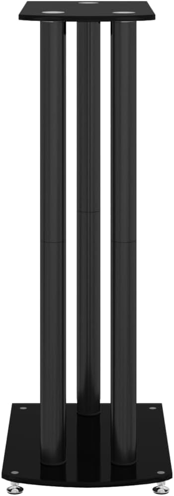 Tidyard 2 STK. Lautsprecherständer, Lautsprecherhalter, Boden-Lautsprecherständer, Hartglas 3 Säulen