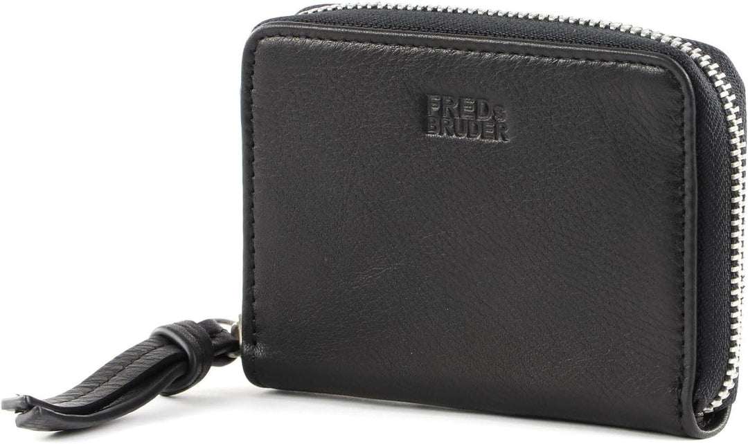 FREDsBRUDER Ginsberg Geldbörse Leder 11 cm, Schwarz