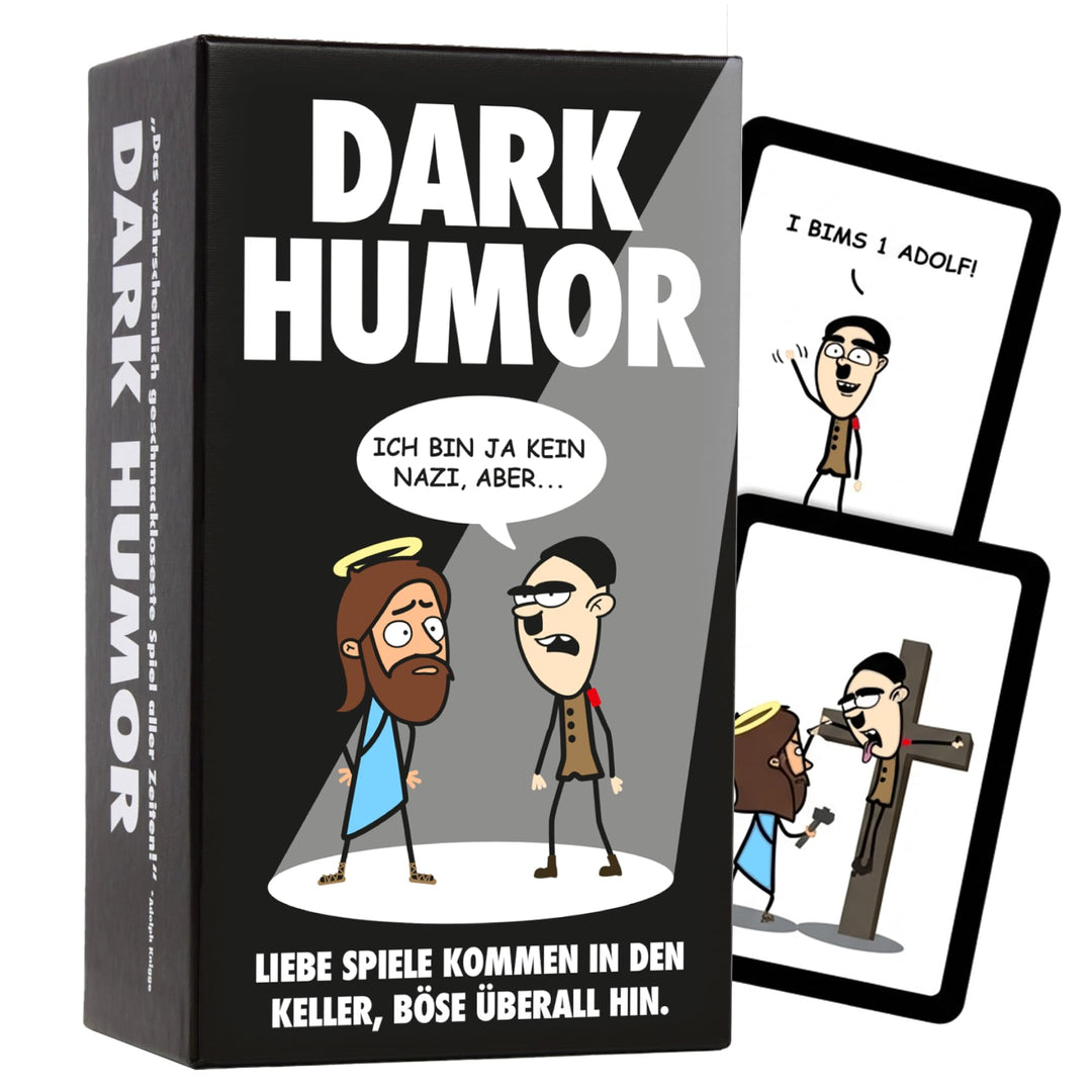 Wer lacht, verliert! Dark Humor Kartenspiel jenseits von Gut und Böse für Fans von schwarzem Humor,