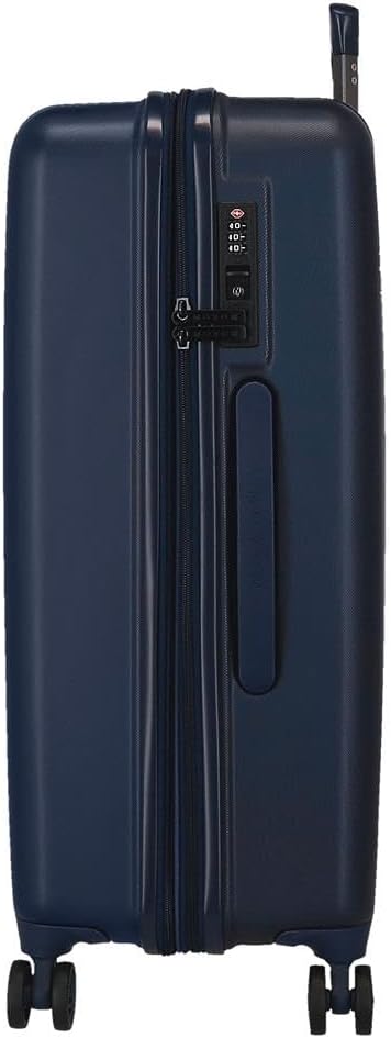 Movom Wood Kofferset Blau 55/70 cms Hartschalen ABS TSA-Schloss 119L 4 Doppelräder Handgepäck 2er-Ko