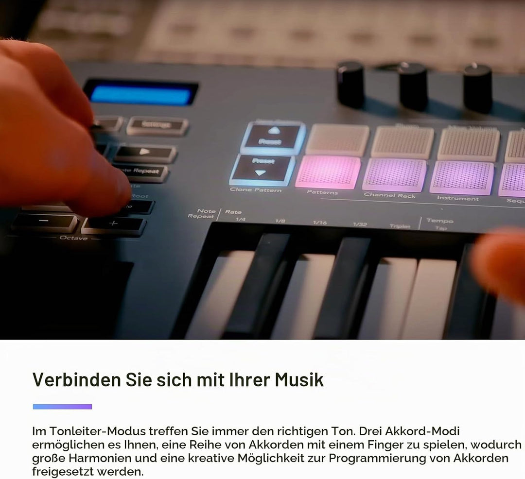 Novation FLkey 61 MIDI-Controller-Keyboard — Nahtlose Integration in FL Studio, mit Akkord- und Skal