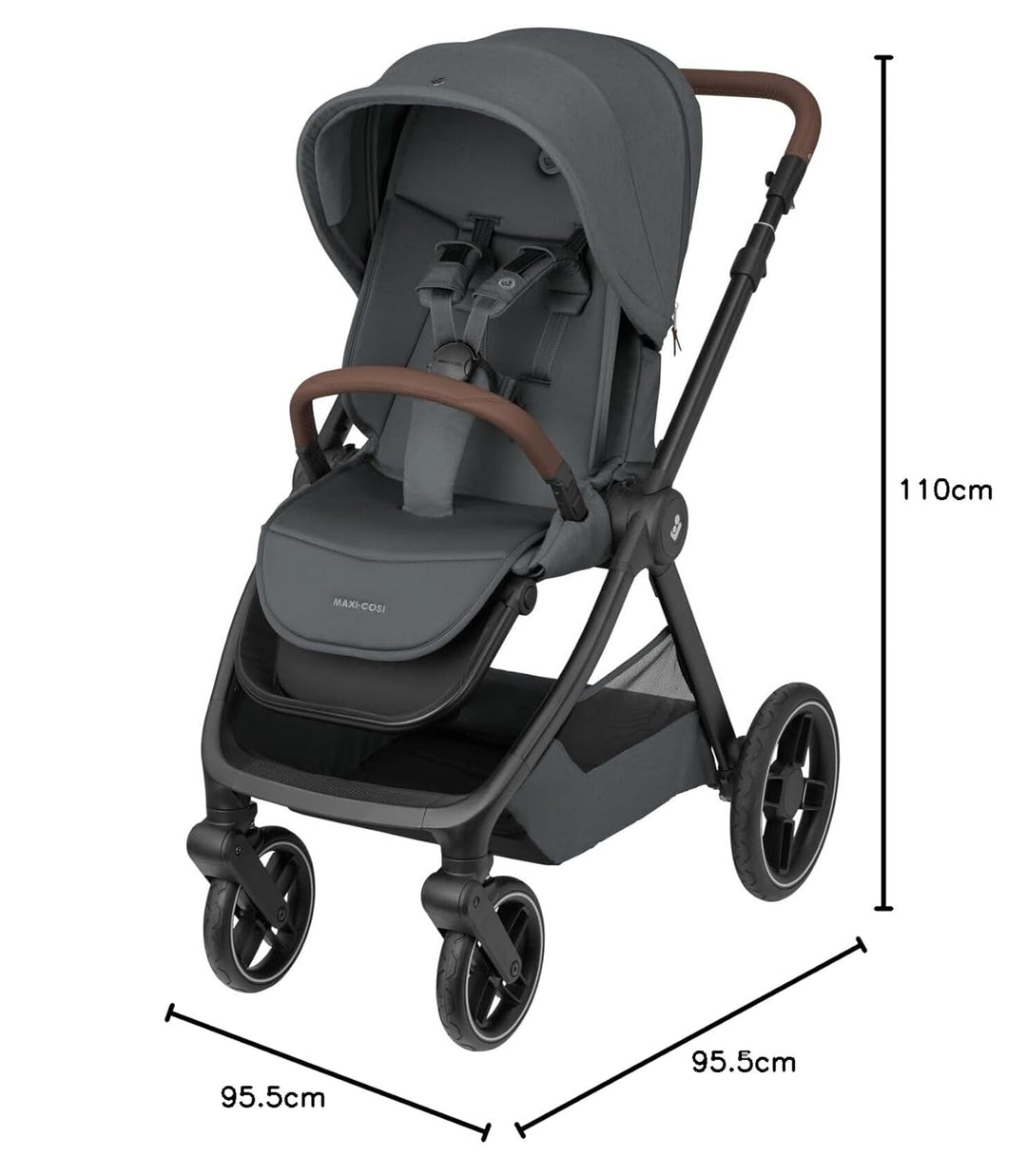 Maxi-Cosi Oxford Plus Baby Kinderwagen, 2-in-1 Set, mit Babywanne, 0–4 Jahre, 0–22 kg, kompakt zusam