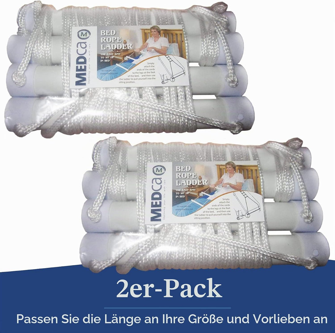 MEDca Bed Helper Einstellbarer Heim-Klimmzughilfe-Leitergurt mit Griff und Griffen - hilft beim Aufs