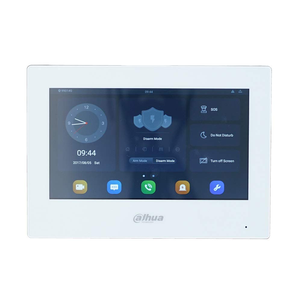Dahua VTH5321GW-W 802.3af PoE Android 7-Inch IP Indoor Monitor, Video Intercom Monitor, Wired Doorbe