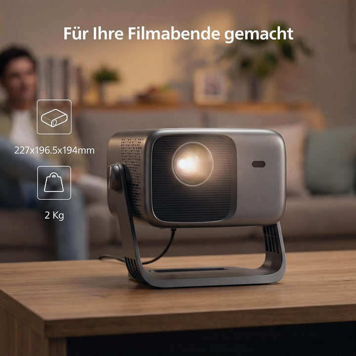 Philips NeoPix 460 Smart Beamer LCD LED Beamer, Full HD 1080p, 500 ANSI Lumen, 100 Zoll Bildschirm,