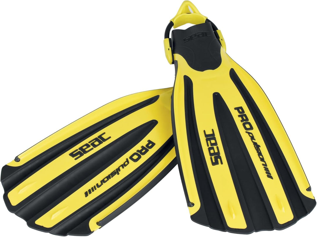 Seac PROPULSION S Geräteflossen mit Sling Straps (Bungees) Amarillo S/M, Amarillo S/M