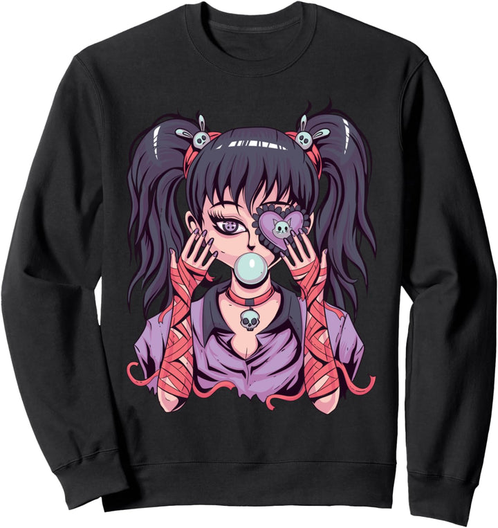 Harajuku Girl Pastel Goth Vaporwave Aesthetic Otaku Nu Goth Sweatshirt