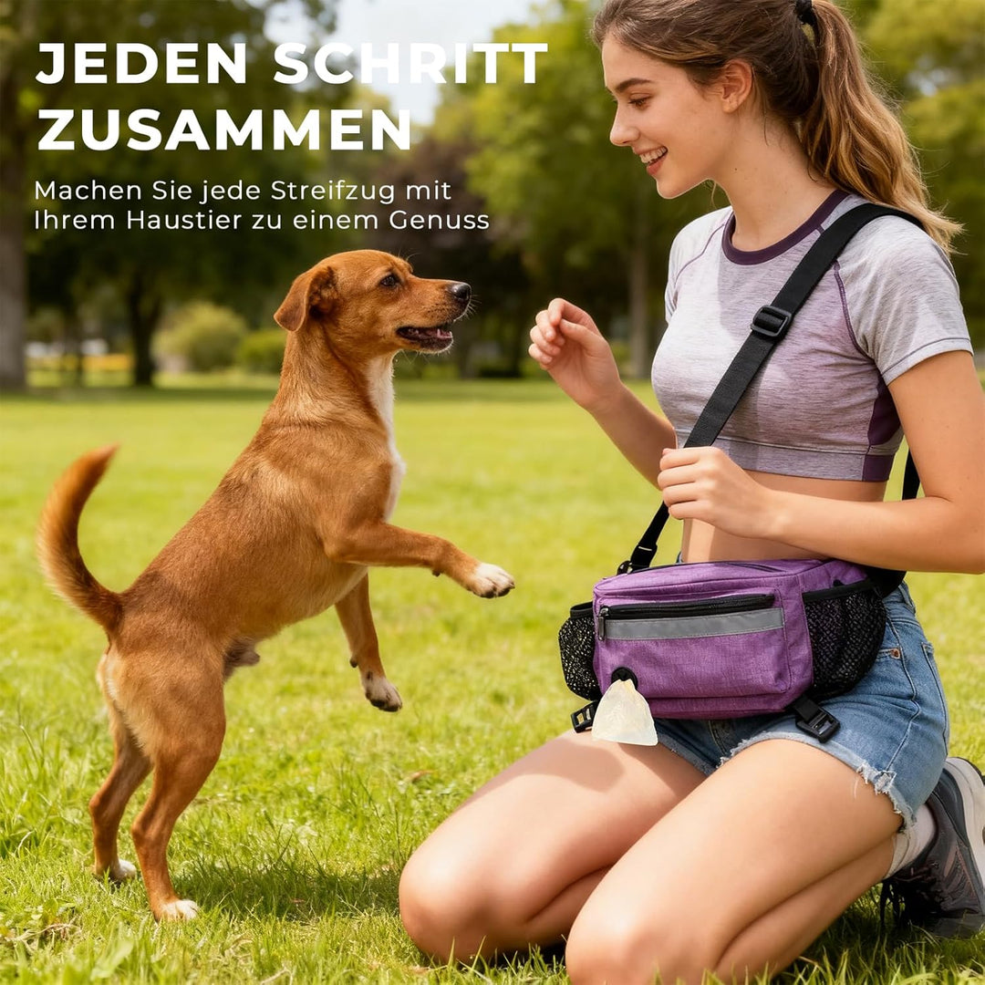Leckerlitasche für Hunde,Mehrfunktional Futterbeutel Hund - Bauchtasche für Hundezubehör,Kotbeutelsp