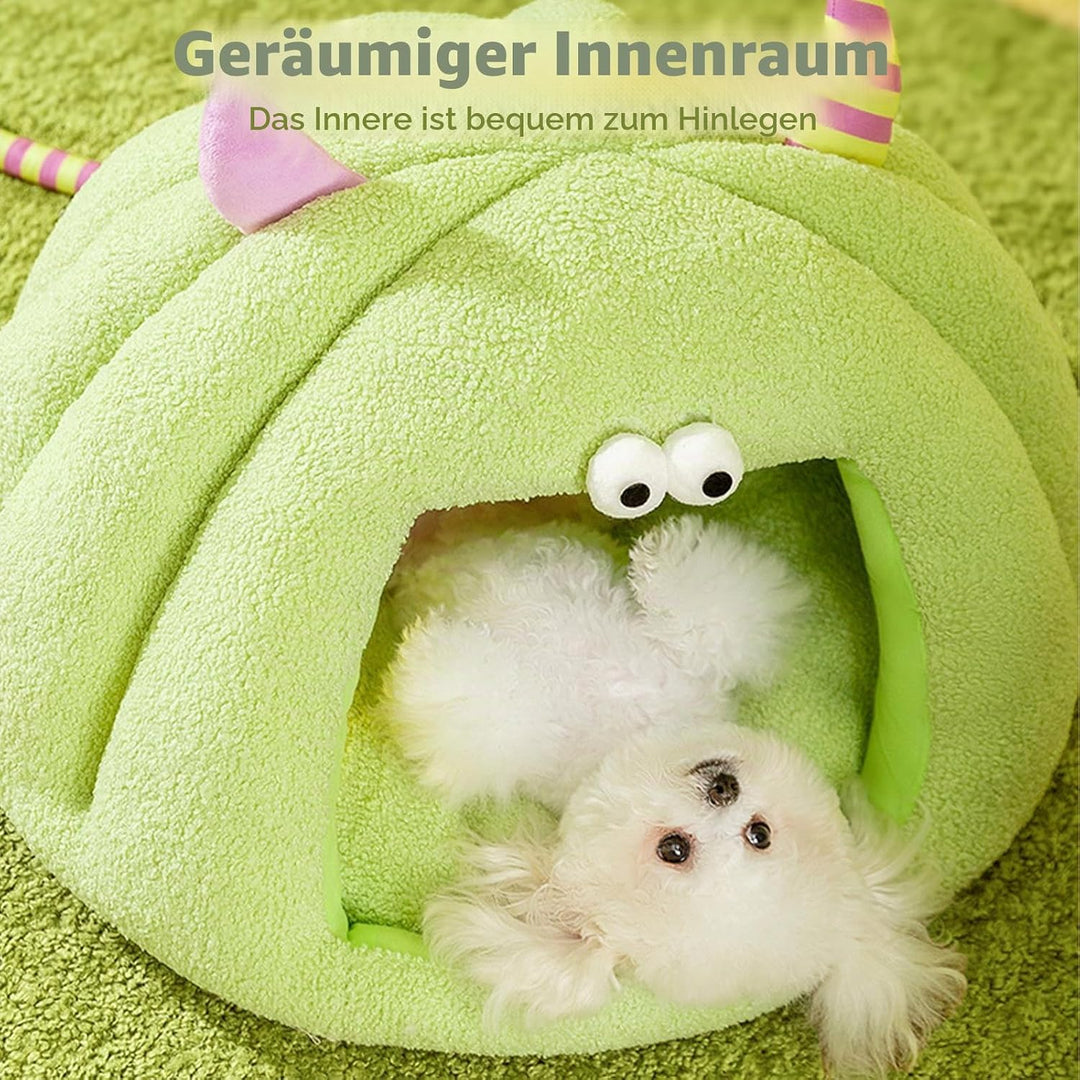 Galatée Katzenhöhlenbett, Warmes Höhlenschlafhaus Für Katzen Und Hunde, Weiches Plüsch-Hundebett, Ge